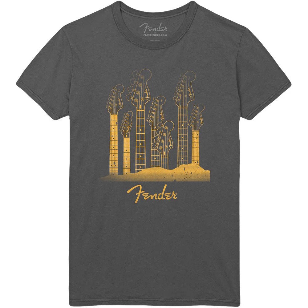 【予約商品】 FENDER フェンダー (設立 80周年 ) - Yellow Guitar Handles / Tシャツ / メンズ - PGS